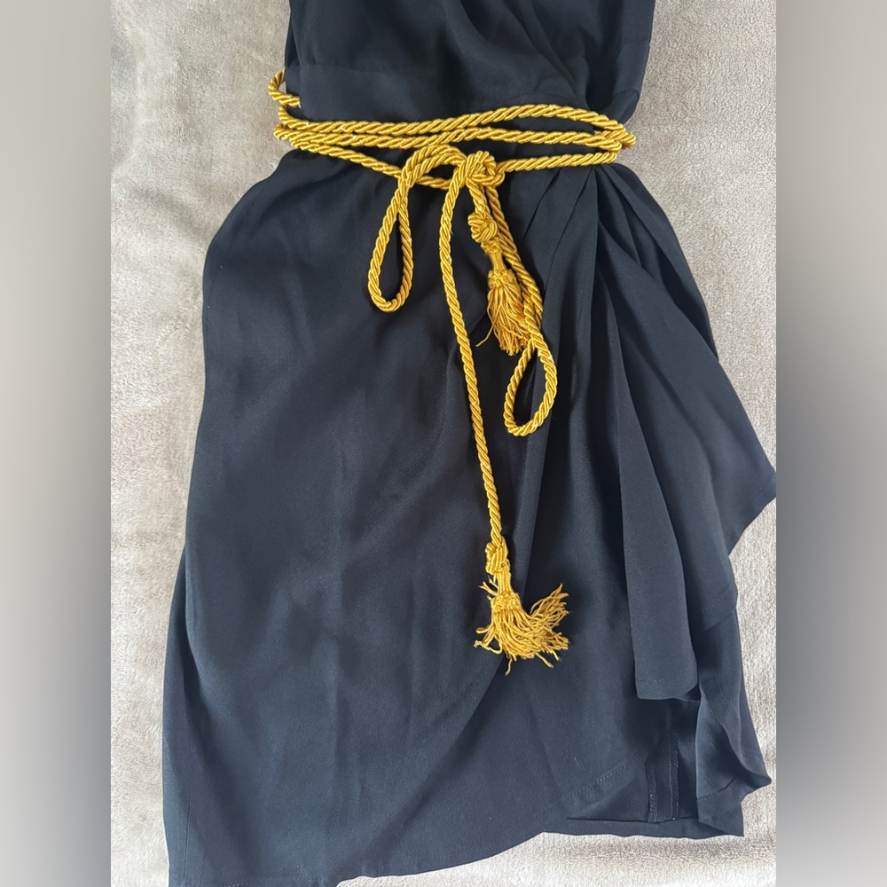 Moschino Cheap & Chic Gold Rope Halter Mini Dress - Picture 8 of 16